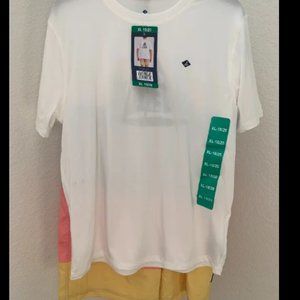 Sperry Boy's 2 Pc Swim Tee Shorts Set 30+ UPF Quick Dry NWT XL 18 20 Rash Guard